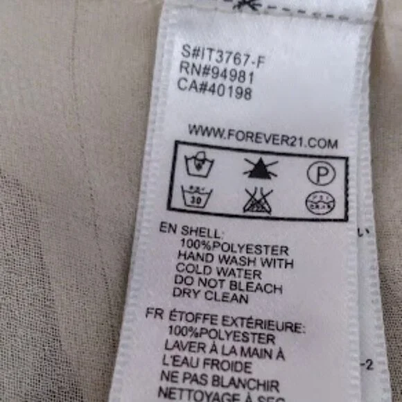 Forever 21 Sheer Embroirdered Retro Style Blouse Sz M - Picture 9 of 11